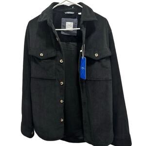 Men's Shacket Jacket Black NWT SzS layer up soft extremely comfortable